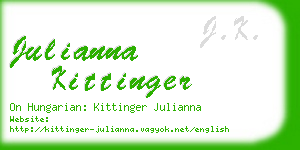 julianna kittinger business card